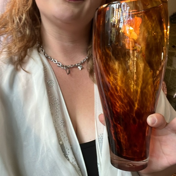 Vintage Brown Glass Brown Vase - Picture 1 of 1